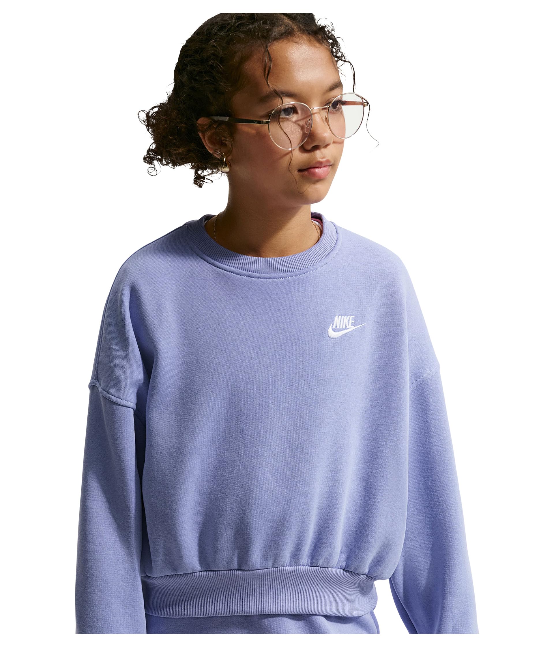 Свитшот с круглым вырезом из флиса Sportswear Club (Маленький ребенок/Старший ребенок)