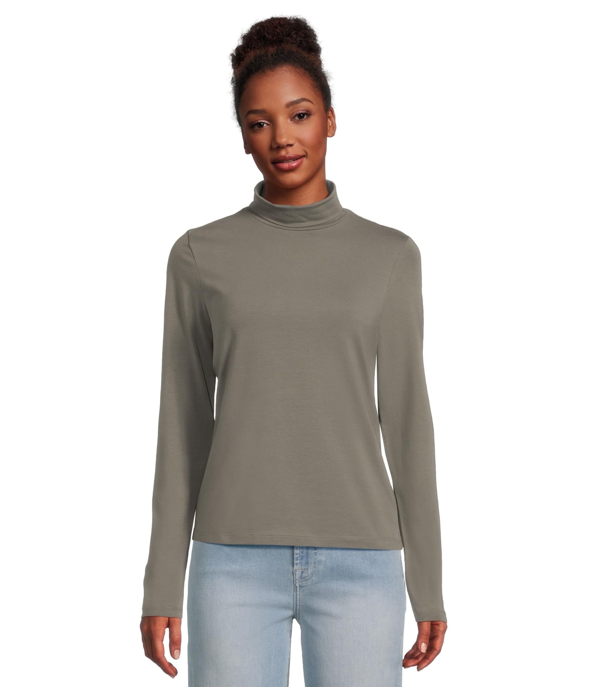 Облегающий водолазка из эластичного джерси Luxe Stretch Jersey Slim Turtleneck