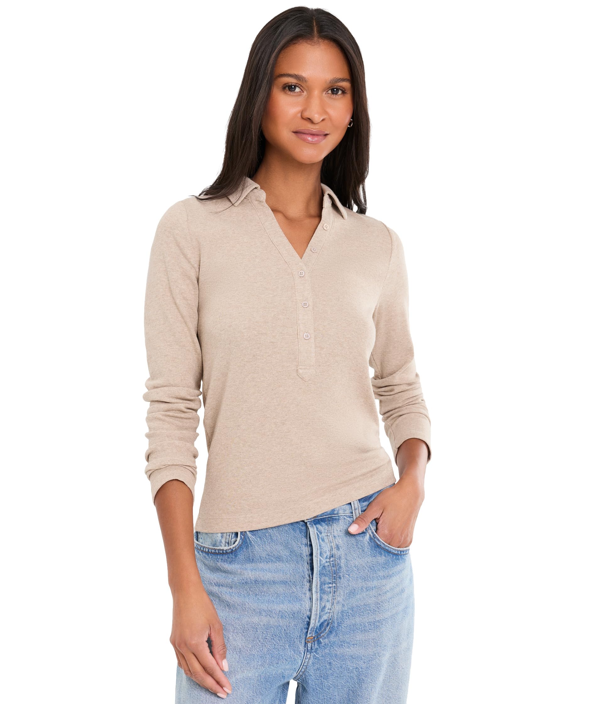 Рубашка-поло NIC+ZOE Perfect Knit Rib