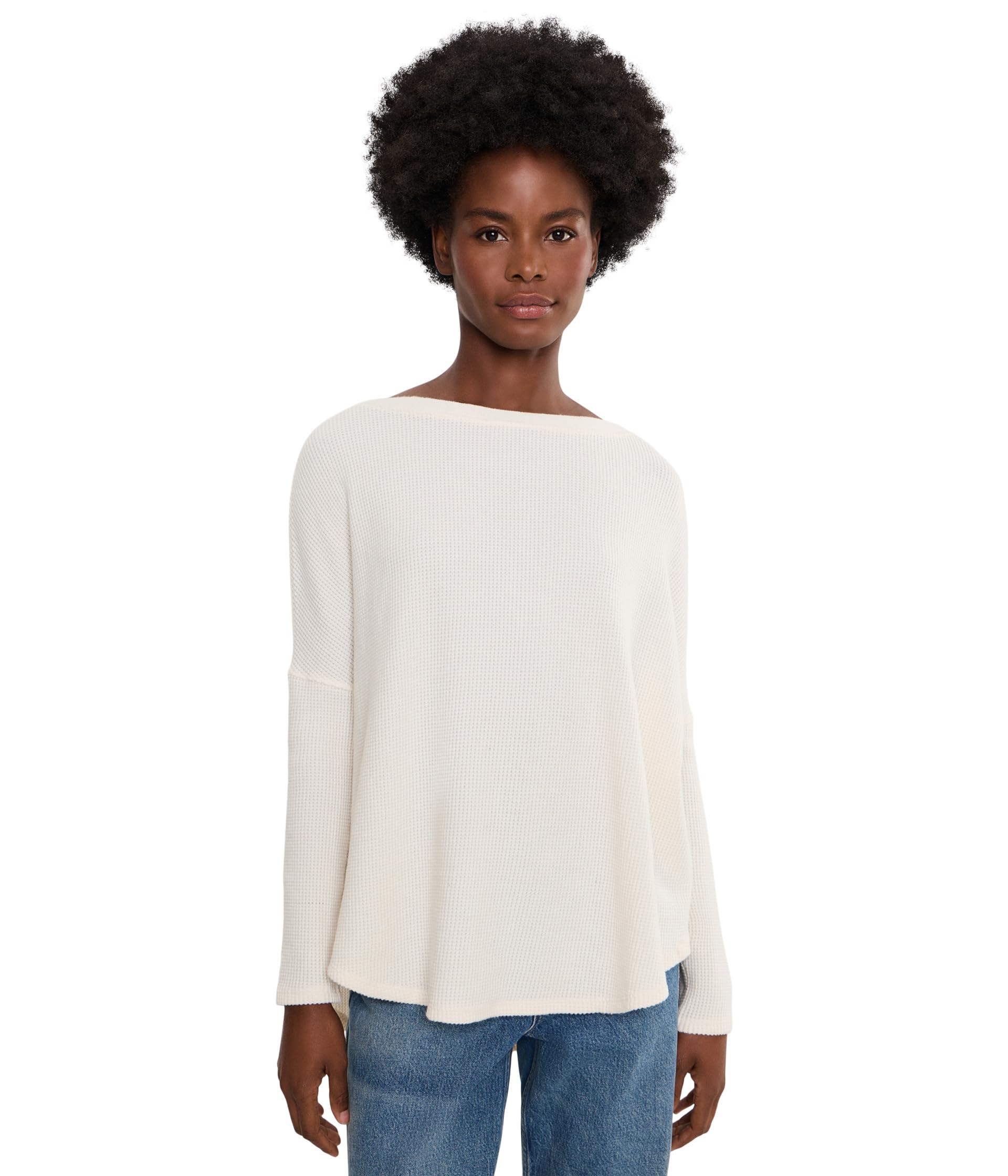 Free People Thermal Solid Latte Blues топ