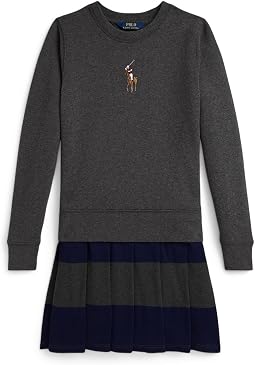 Big Pony Fleece Sweatshirt Dress (Big Kid)