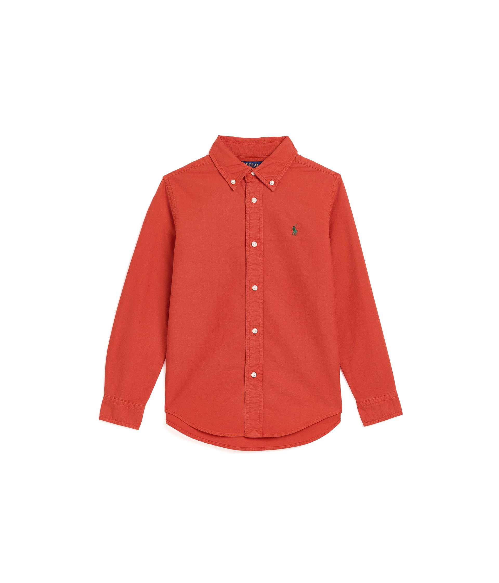Детская рубашка Polo Ralph Lauren Kids из окрашенного хлопка оксфорд (Малыш/Младший школьный возраст)