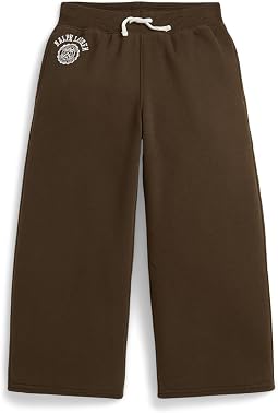 Брюки с широкими штанинами Logo Crest Fleece Wide-Leg Pants (Ребенок ясельного возраста/Младший ребенок)