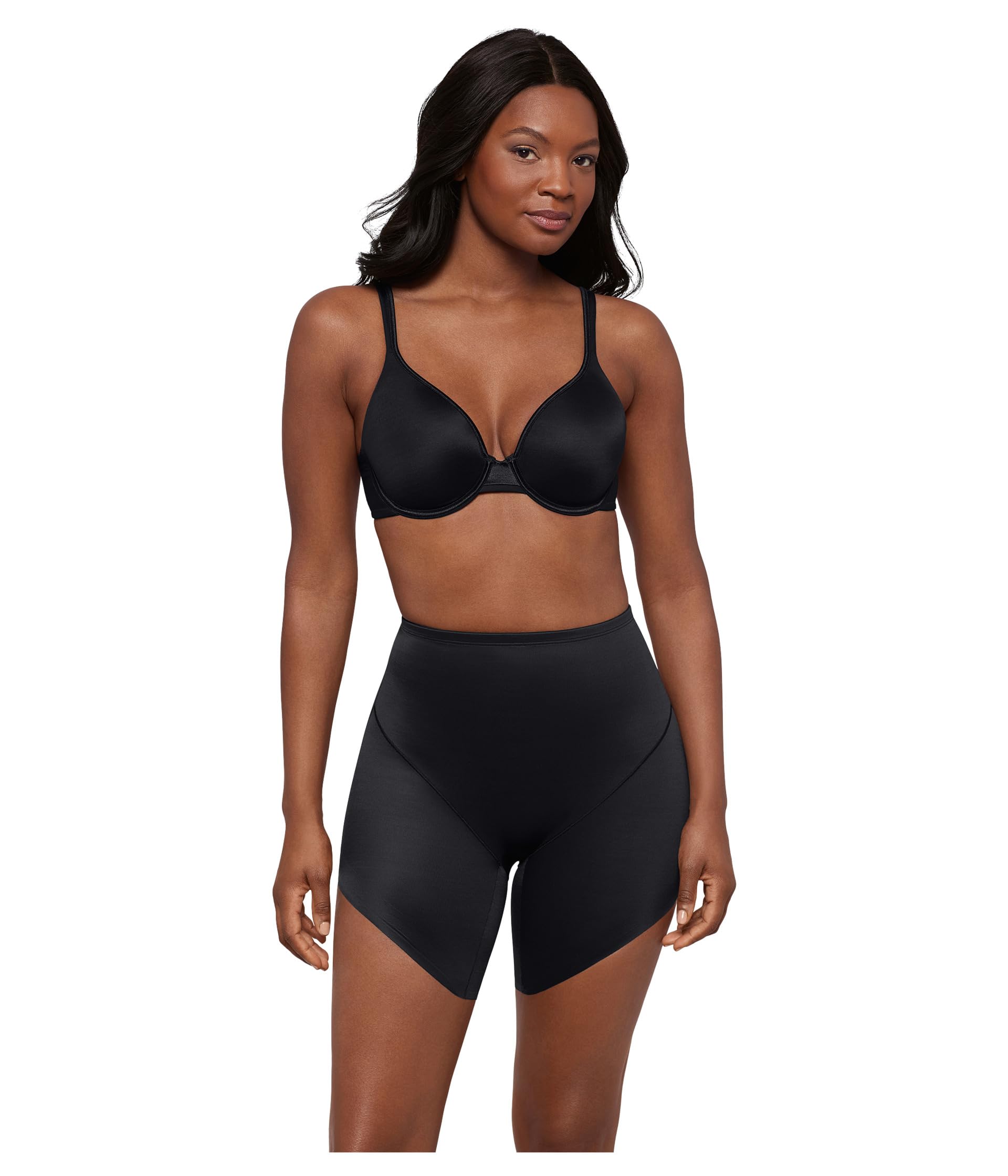 At Waist Slanted Hem Shaping Shorts 2447