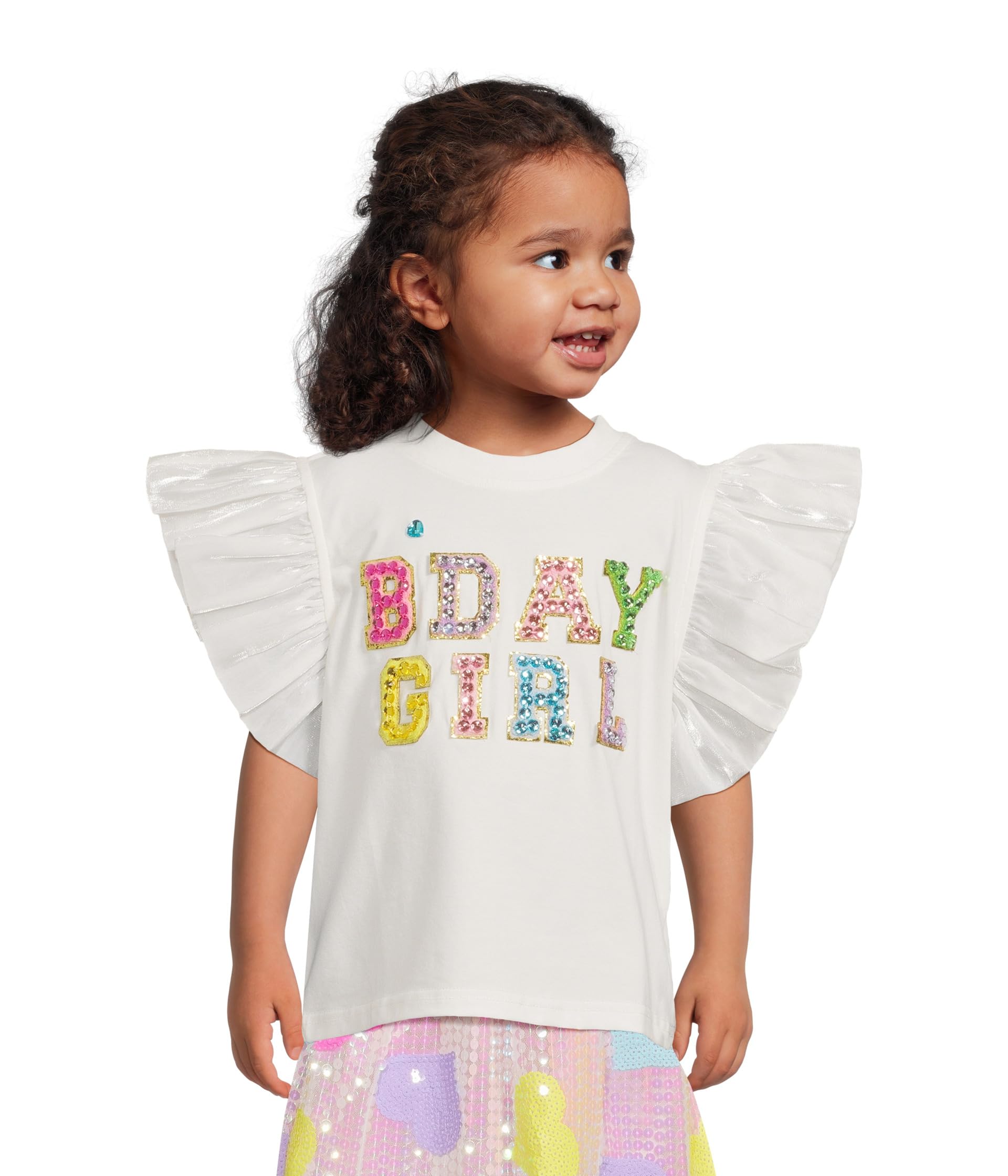 Birthday Girl Gem Ruffle Shirt (малыш/маленький ребенок/старший ребенок)