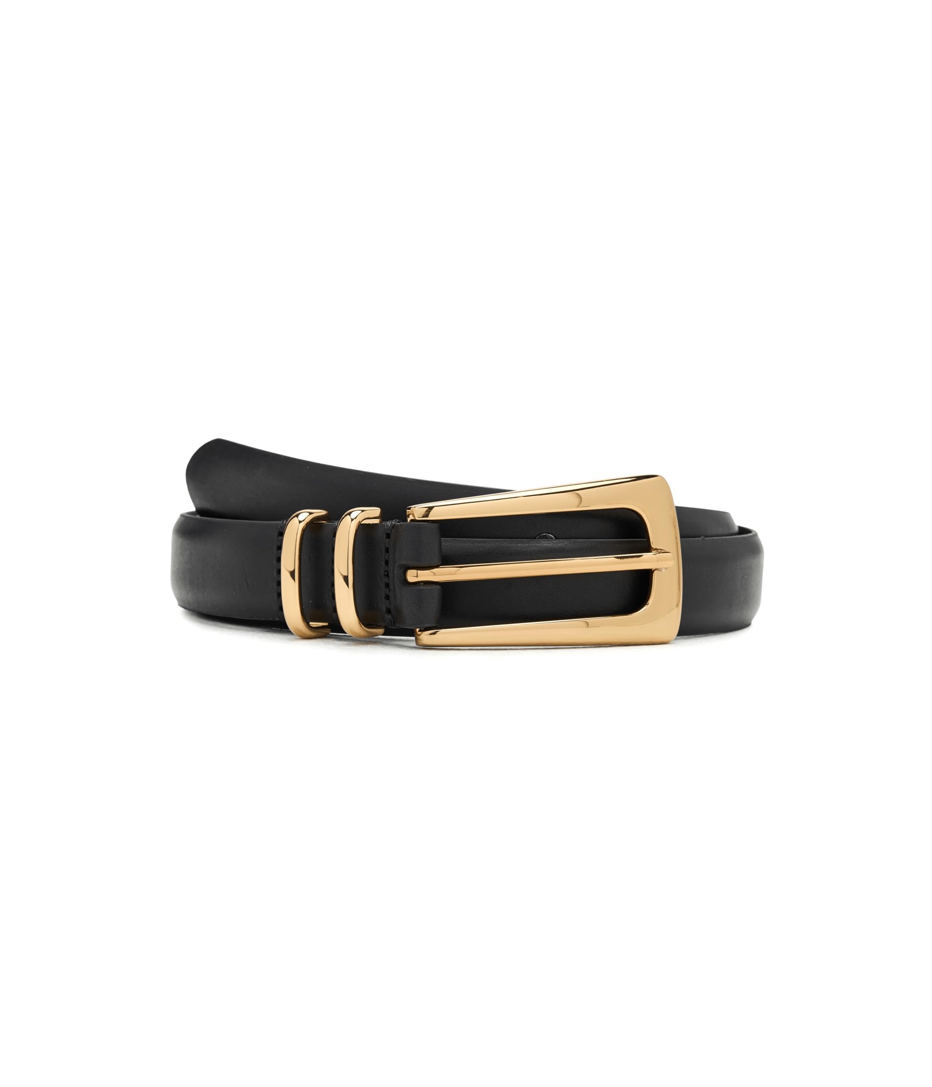 Elongated-Buckle Belt in Suede