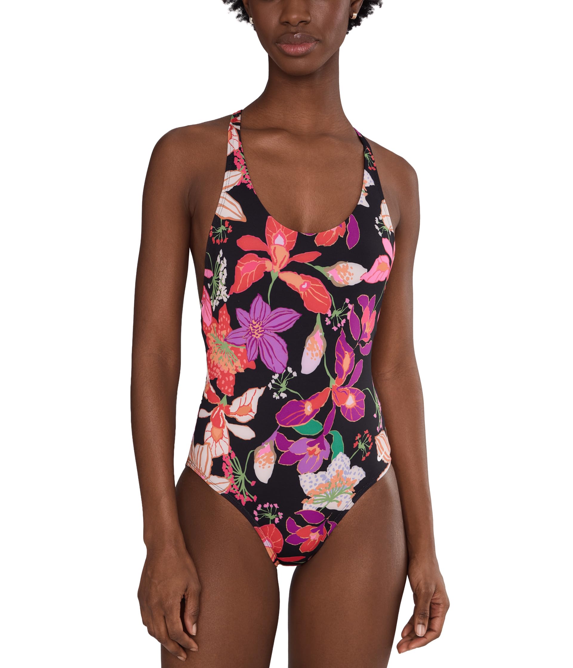 Hot House Floral Scoop Neck One Piece