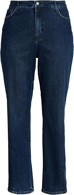 Plus Size Brooke Loose Rhinestone Jeans in Louvre Sapphire