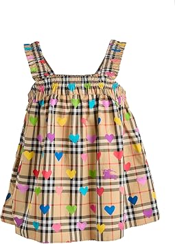 Детская рубашка Burberry Kids Gabi Heart Check