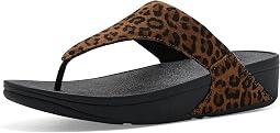 Lulu Suede Leopard Toe Post Sandals