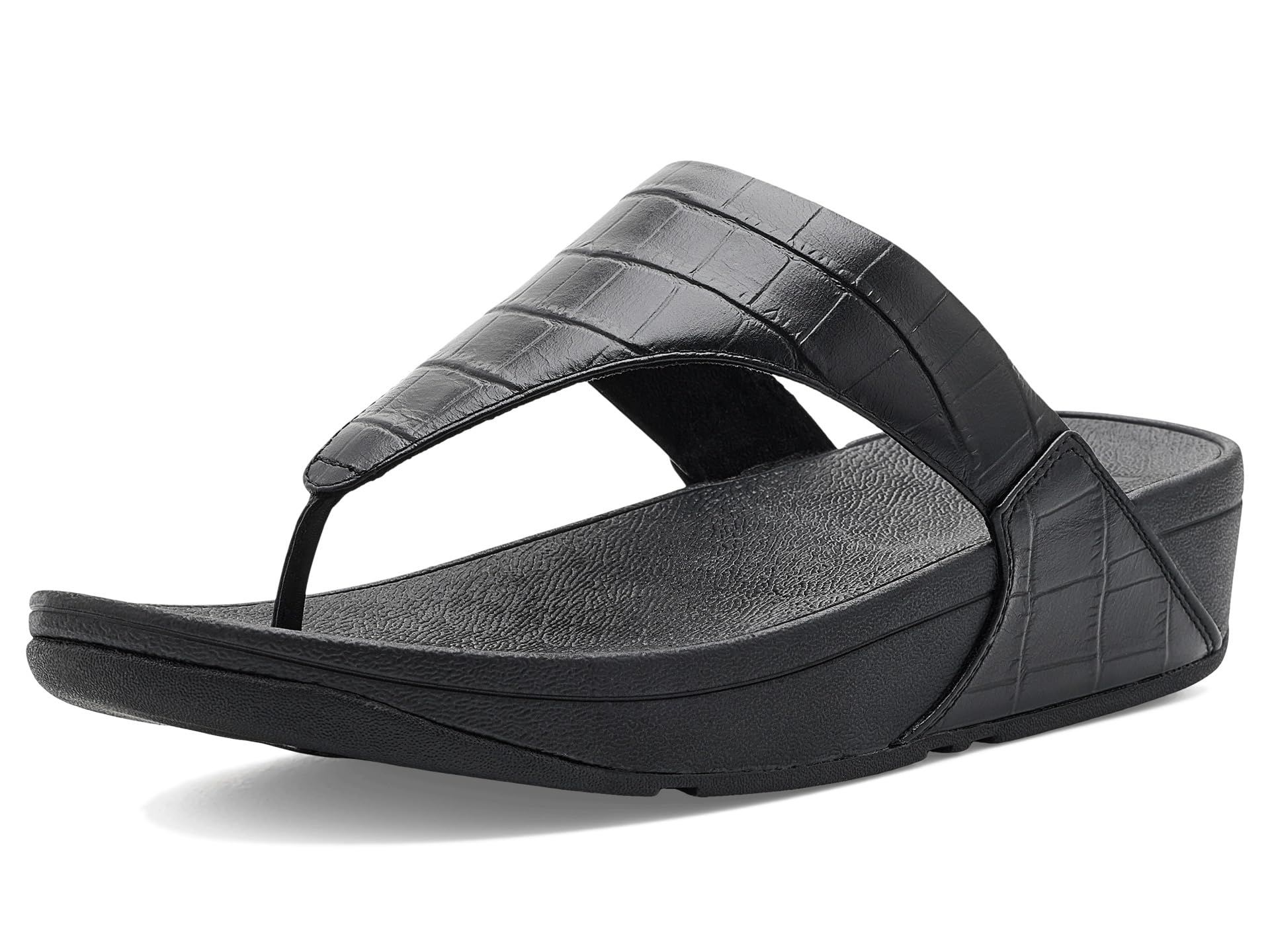 Lulu Crocodile Toe Post Sandals