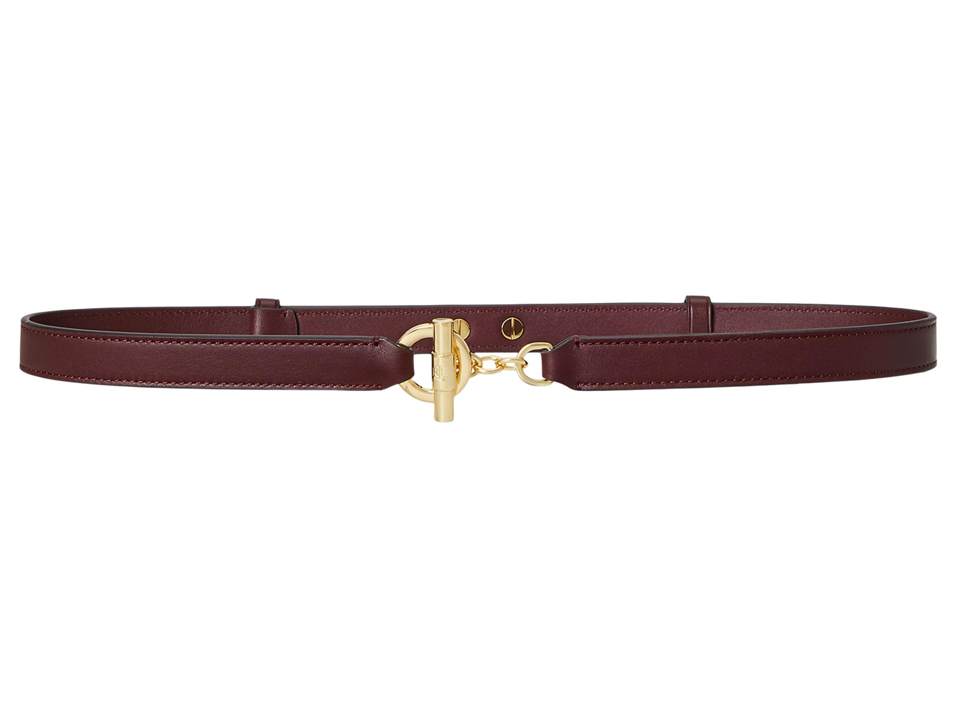 Leather Toggle Skinny Belt