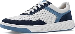 White Full Grain/Blue/Navy Suede