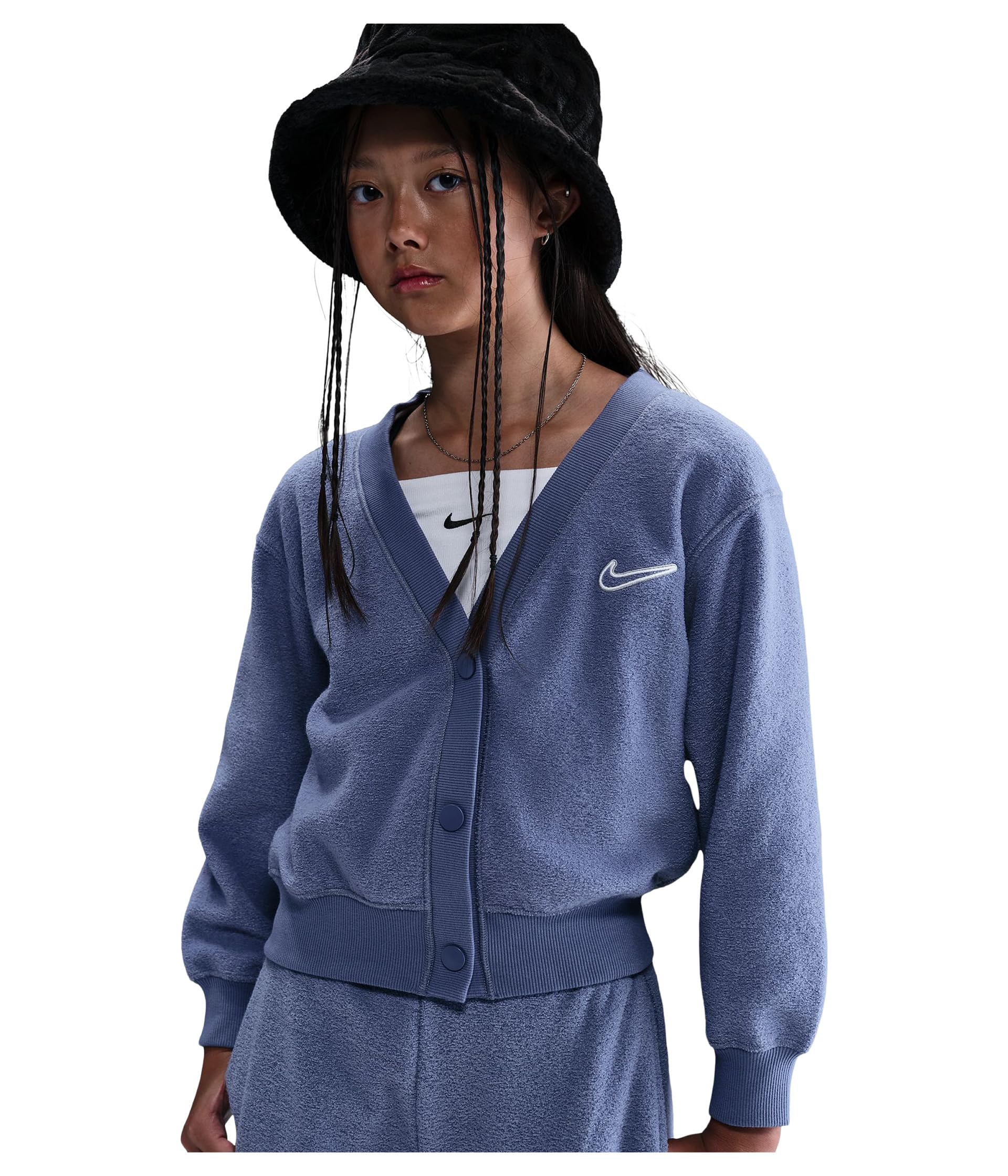 Sportswear Long Sleeve Fleece Top (Little Kid/Big Kid)