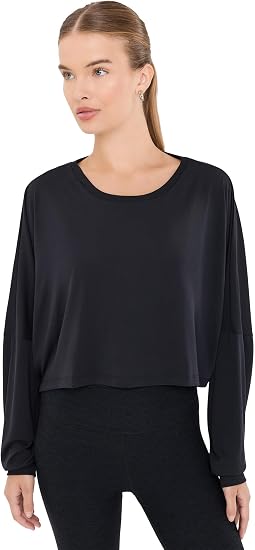 Укороченная футболка с длинным рукавом Studio Luxe Cropped Long Sleeve Tee