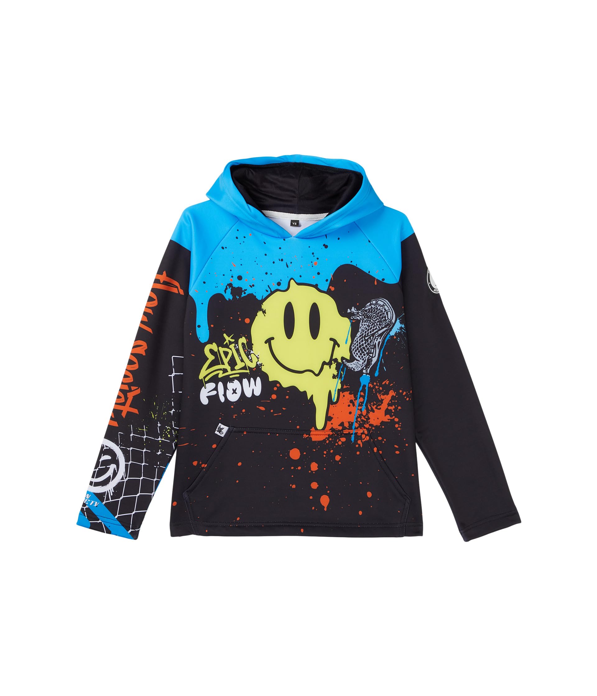 Youth Graffiti Lacrosse Flow Hoodie (ребенок младшего возраста/ребенок старшего возраста)
