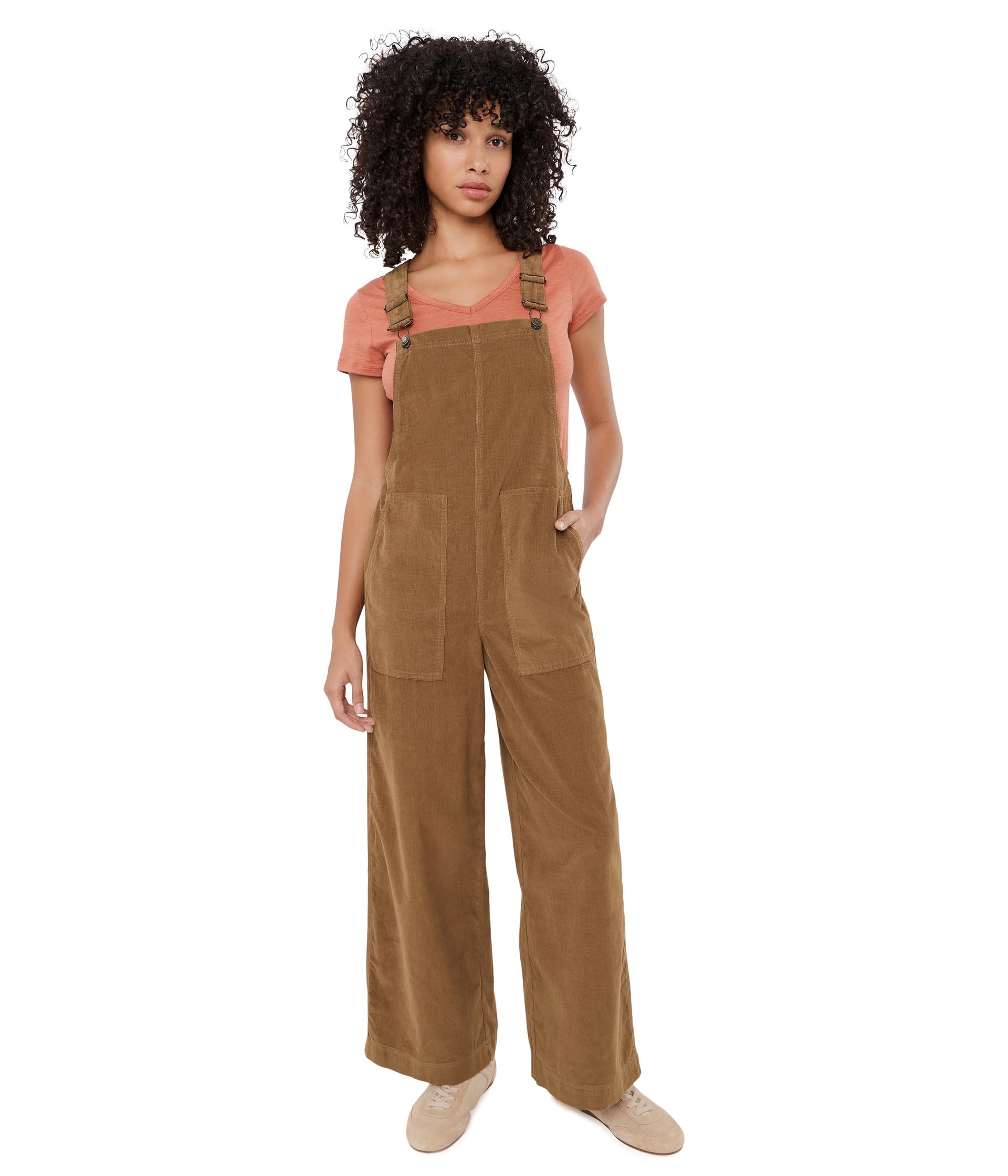 Cattail Cord Wide Leg Overalls