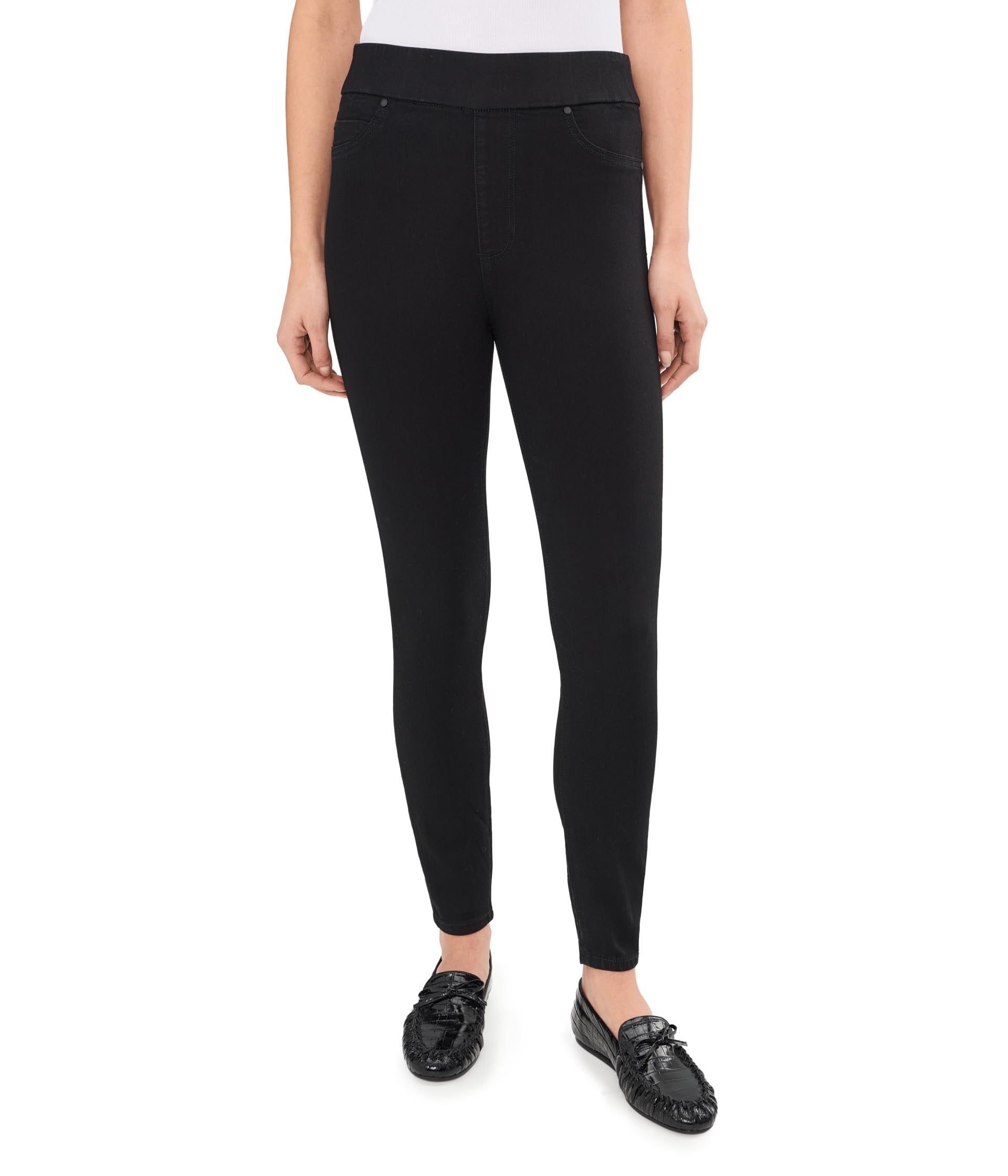 Farrah High-Rise Pull-on Ankle Skinny Jeans
