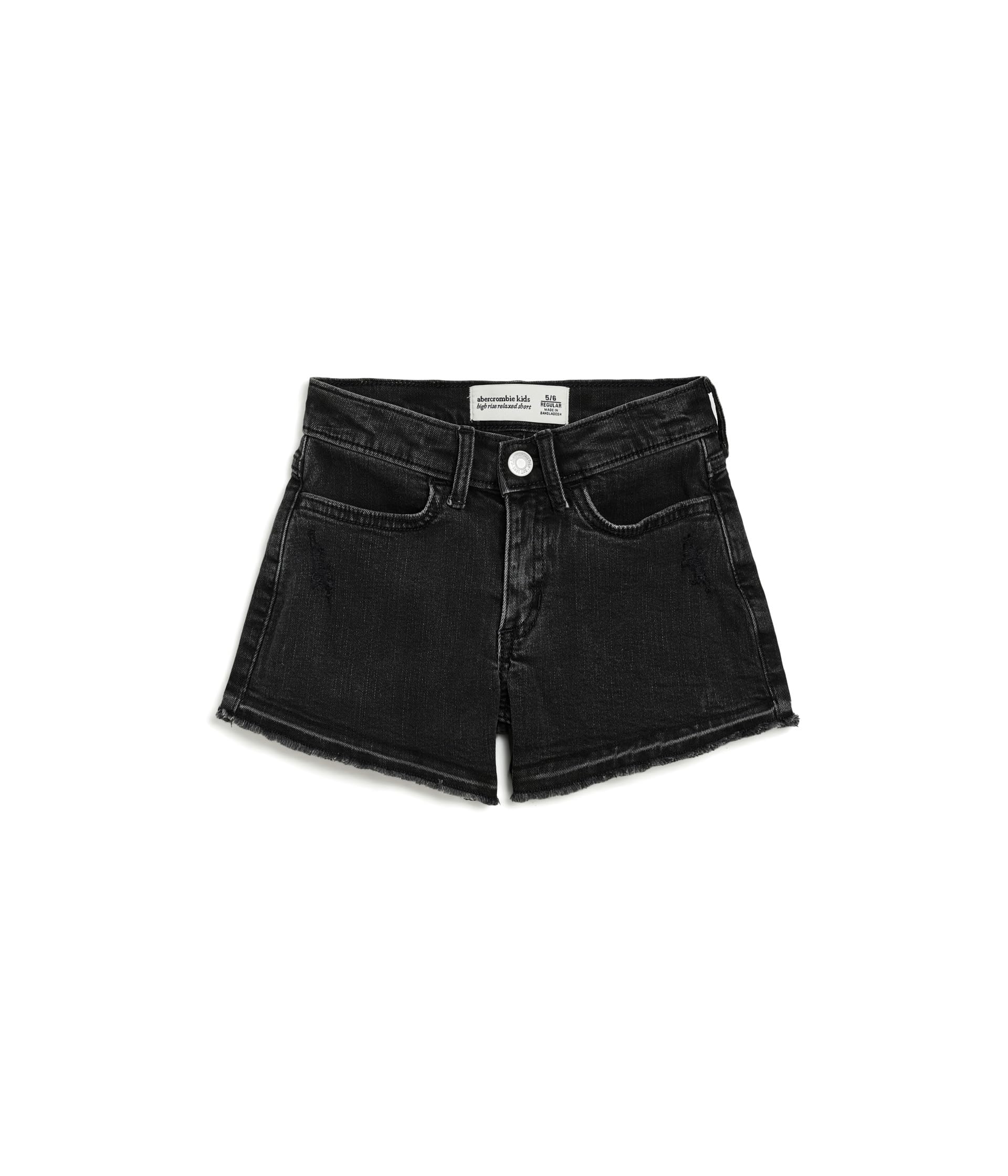 High-Rise Relaxed Denim Shorts (Big Kids)