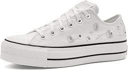 Chuck Taylor All Star Lift Platform Sequin Flowers Low Top Sneakers