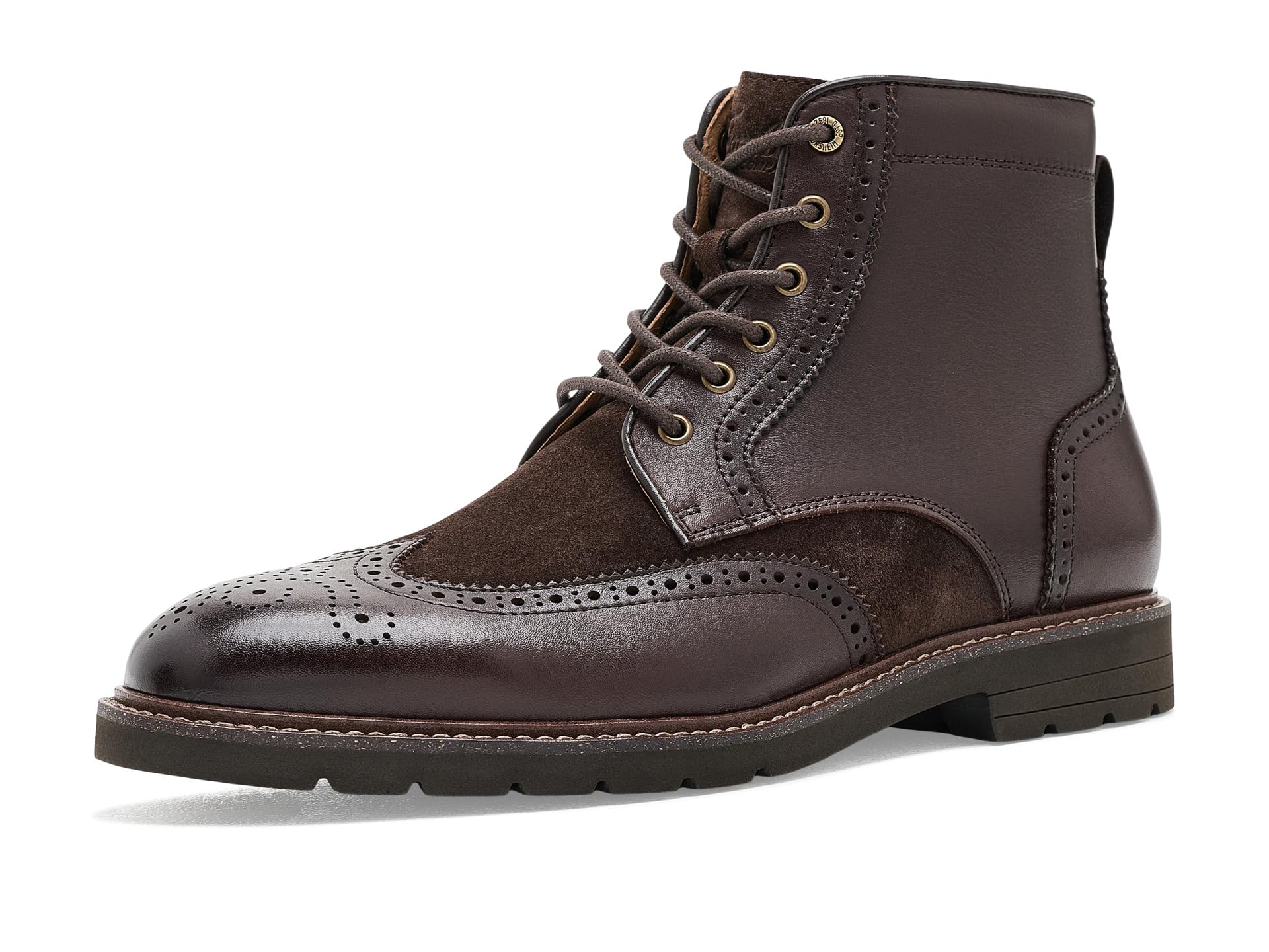 Redford Wingtip Lace Up Boots