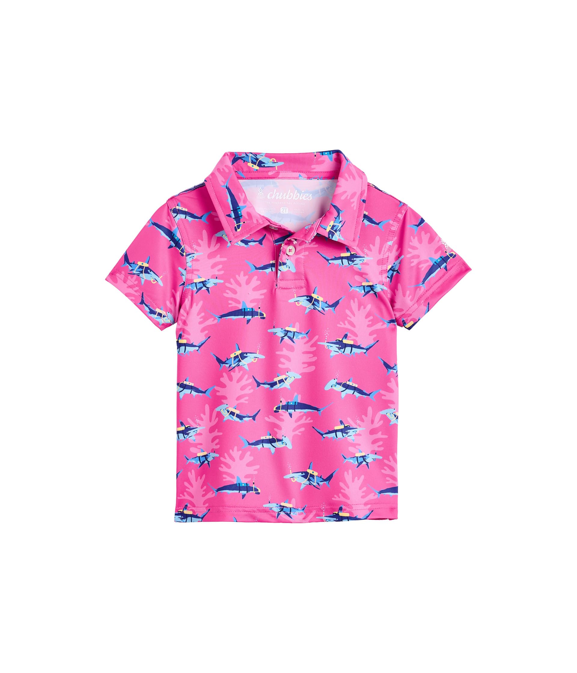 Поло для активных занятий The Lil Great Pink Shark Performance Polo (малыш/маленький ребенок)