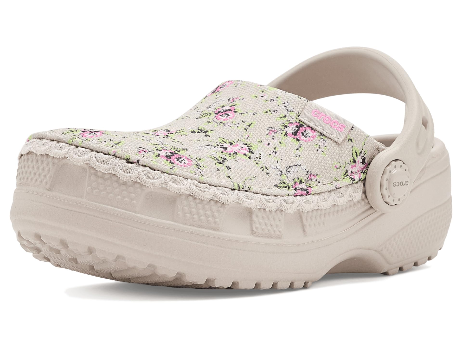 Classic Crafted Canvas Vegan Suede Stitch Clogs (Toddler)