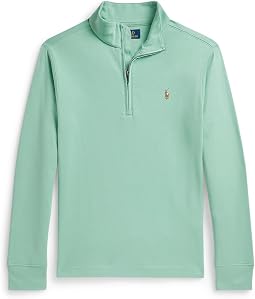 Cotton Interlock 1/4 Zip Pullover (Big Kid)