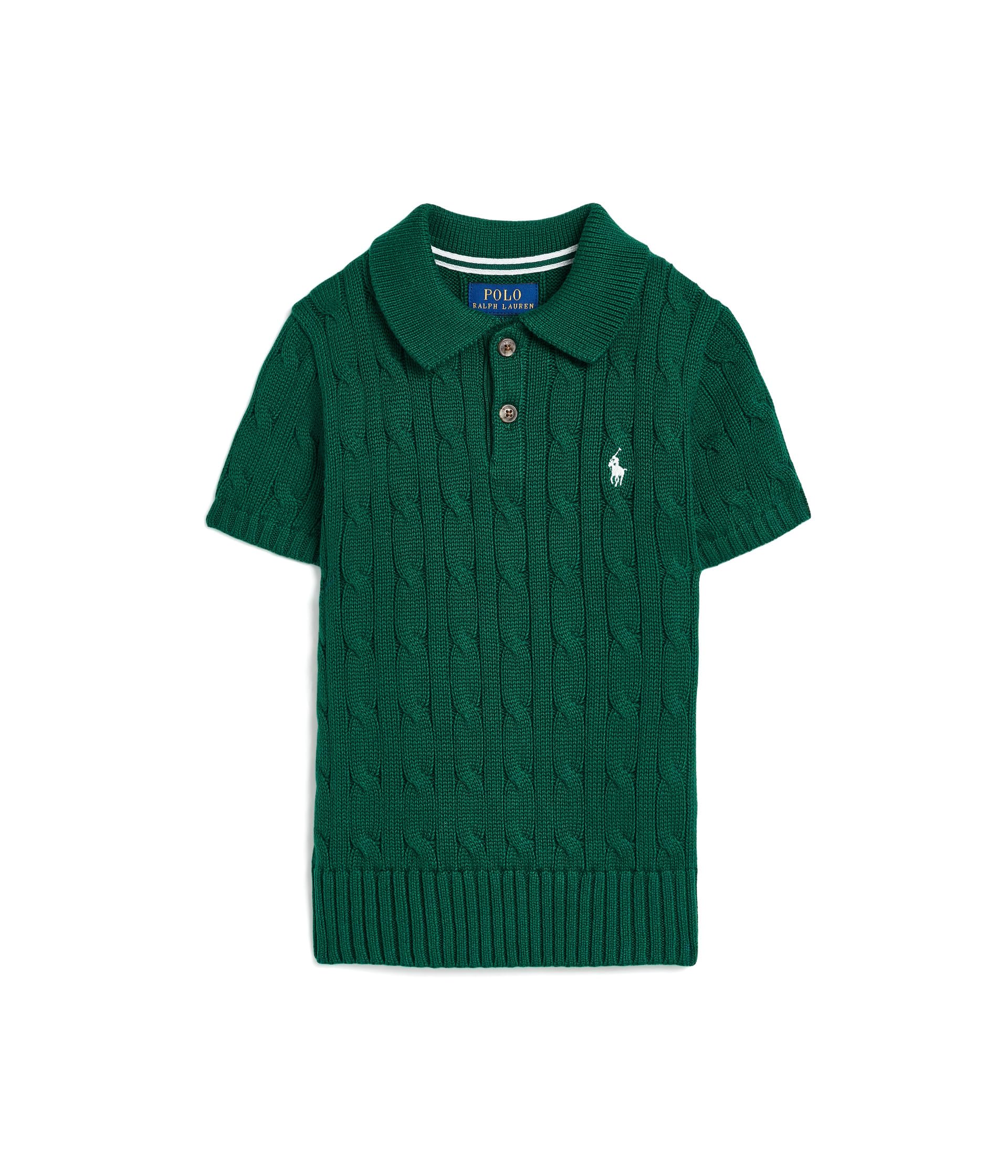 Cable-Knit Cotton Polo Sweater (Toddler/Little Kid)