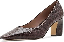 Hickory Glossy Snake Print Leather