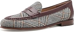 Neutral Plaid Textile/Hickory Leather