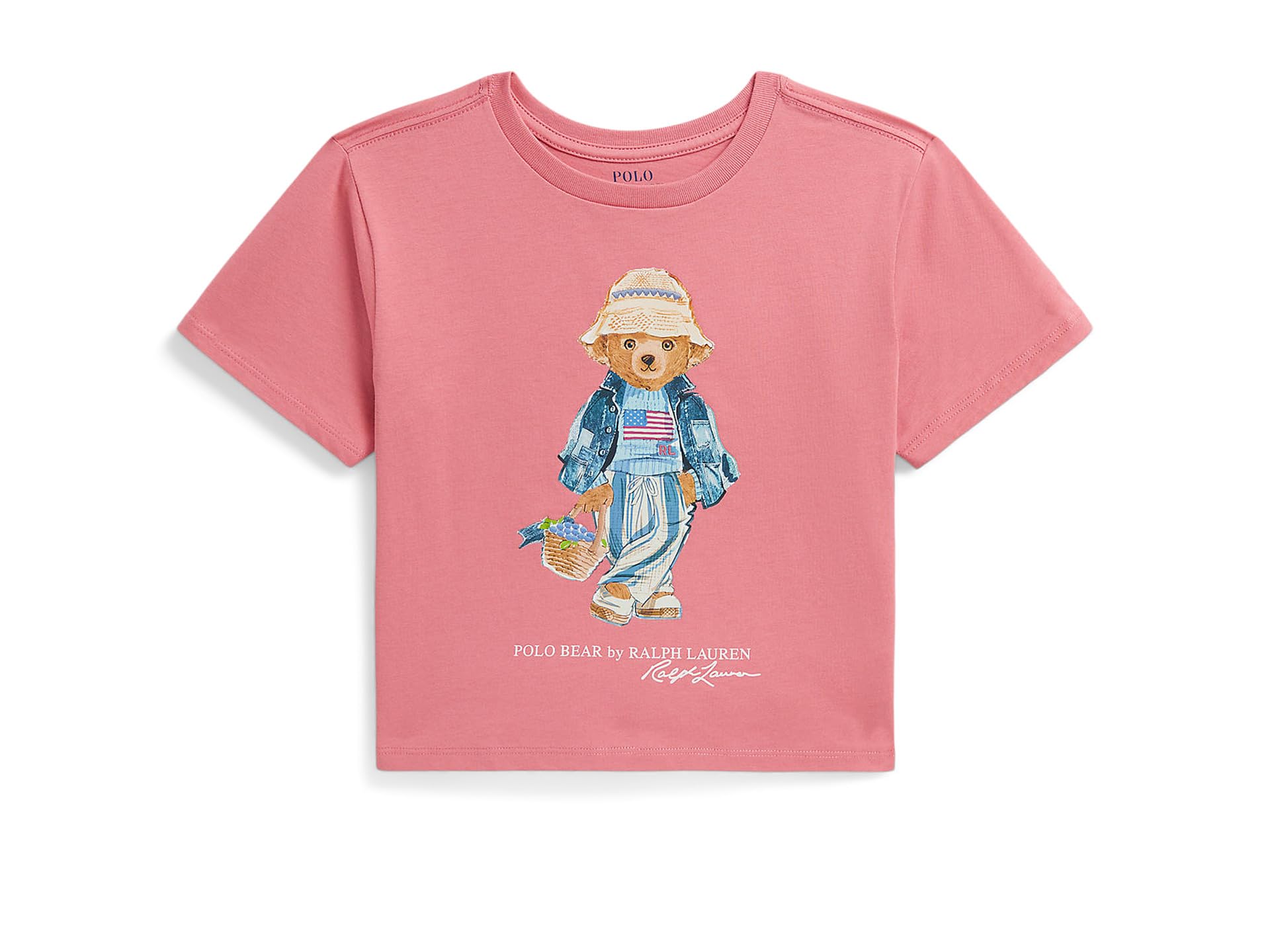 Polo Bear Cotton Jersey Boxy Tee (Big Kid)