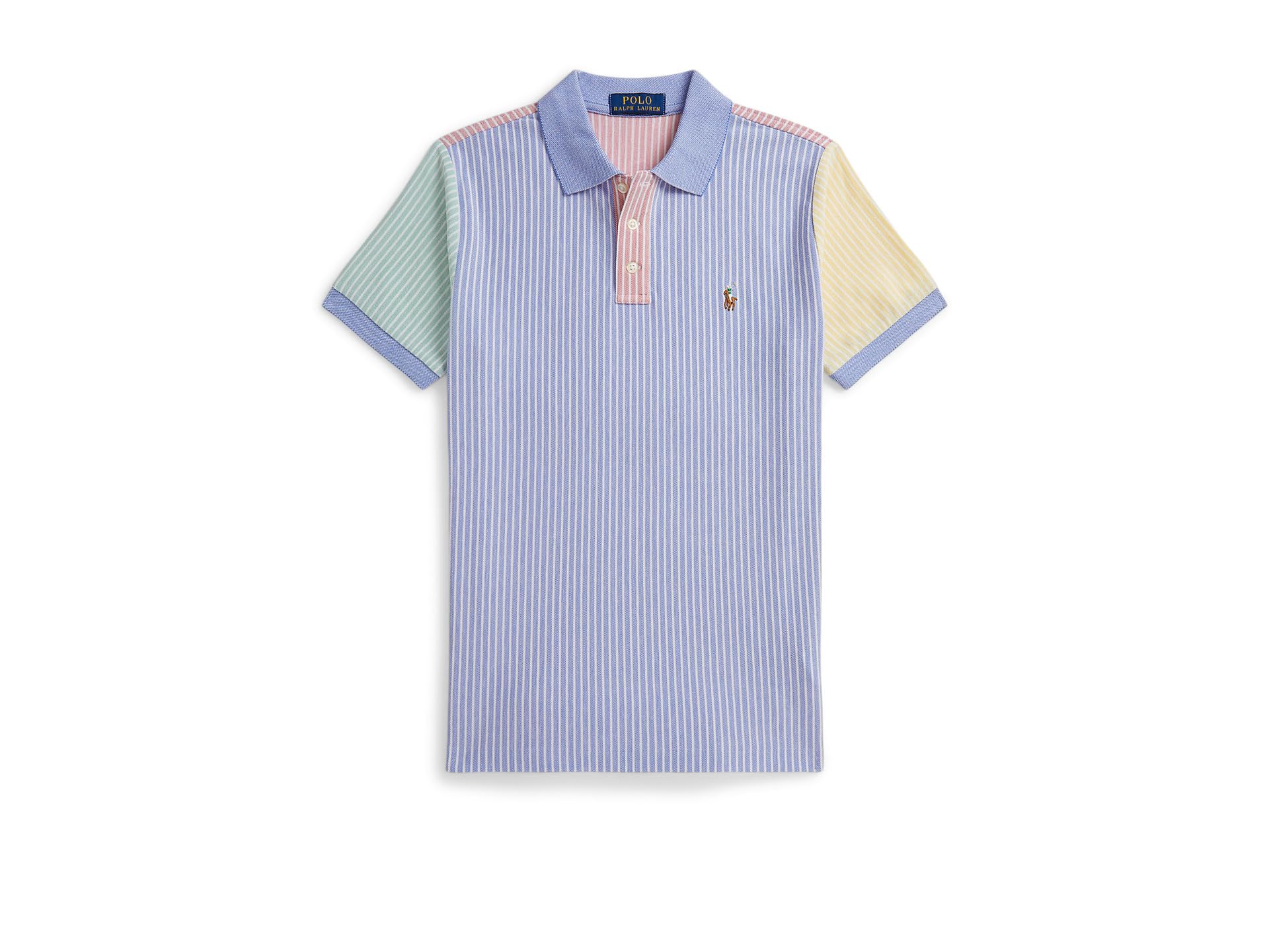 Striped Oxford Mesh Polo Shirt (Big Kid)