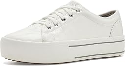 Patent White Croc Print