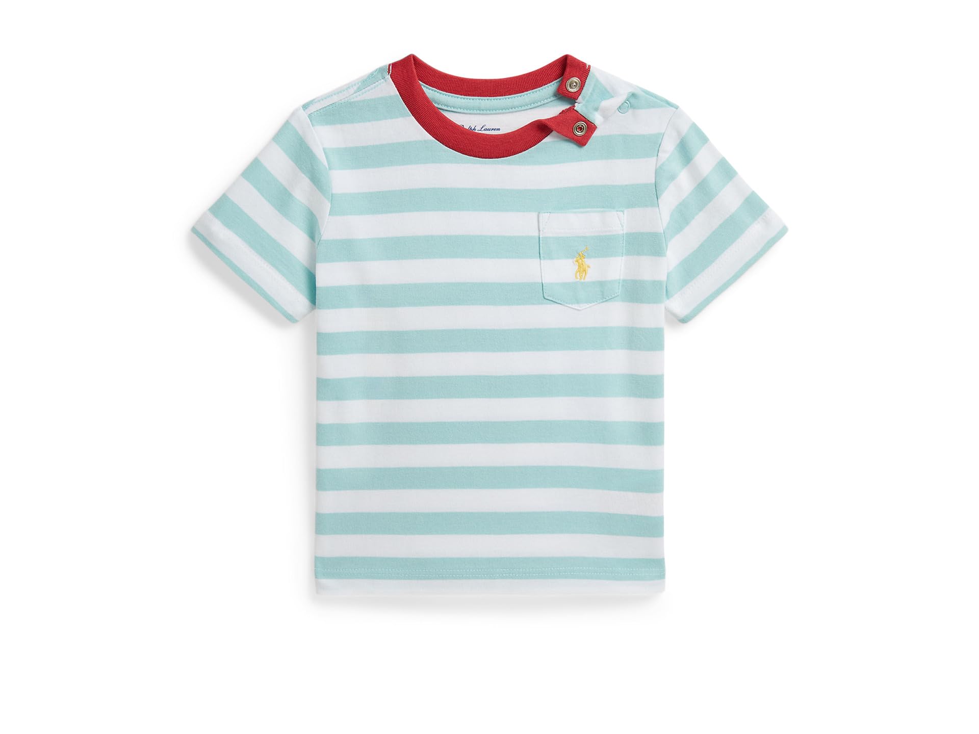 Striped Cotton Jersey Pocket Tee (Infant)