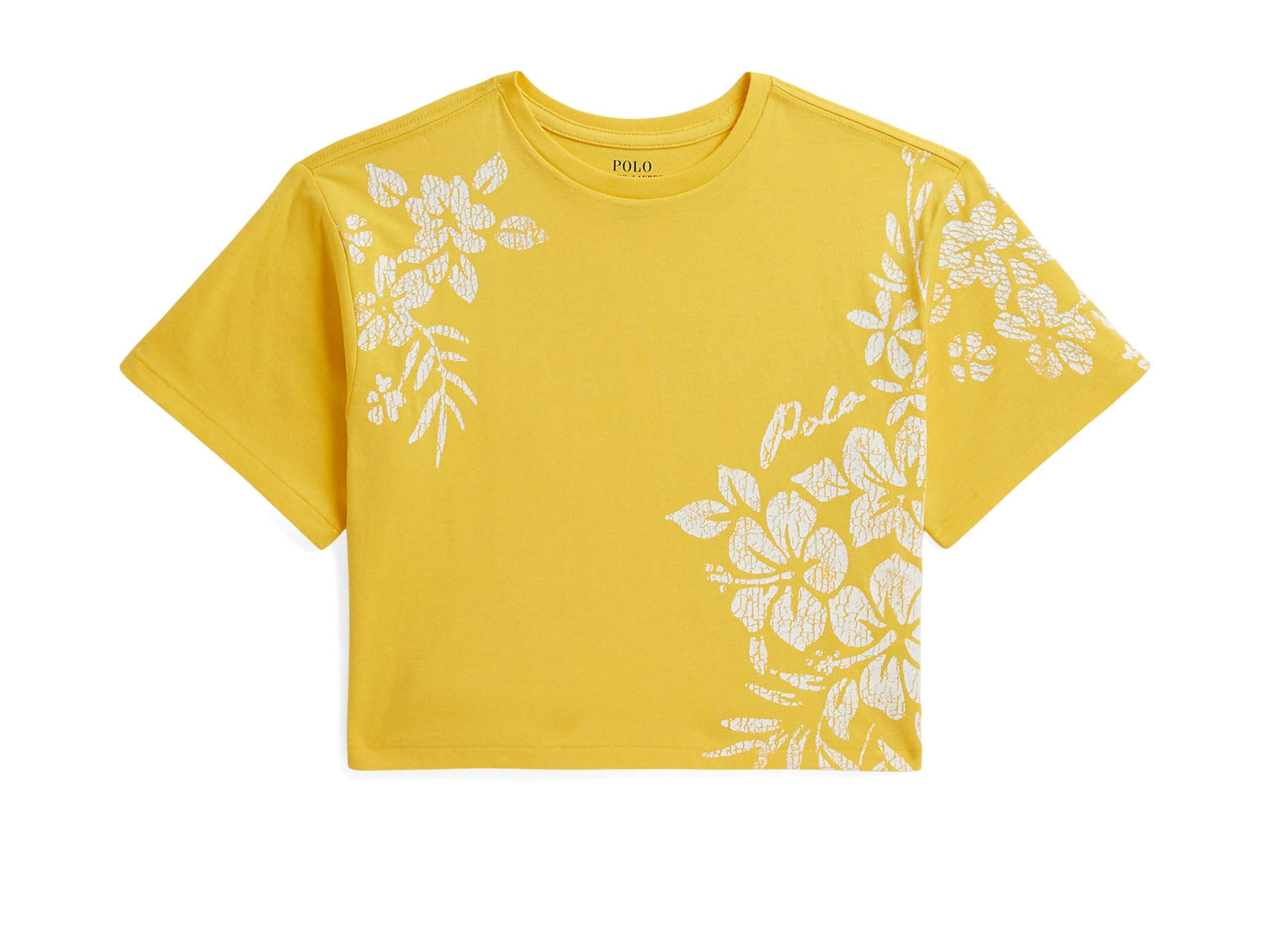 Floral-Print Cotton Boxy Tee (Big Kid)