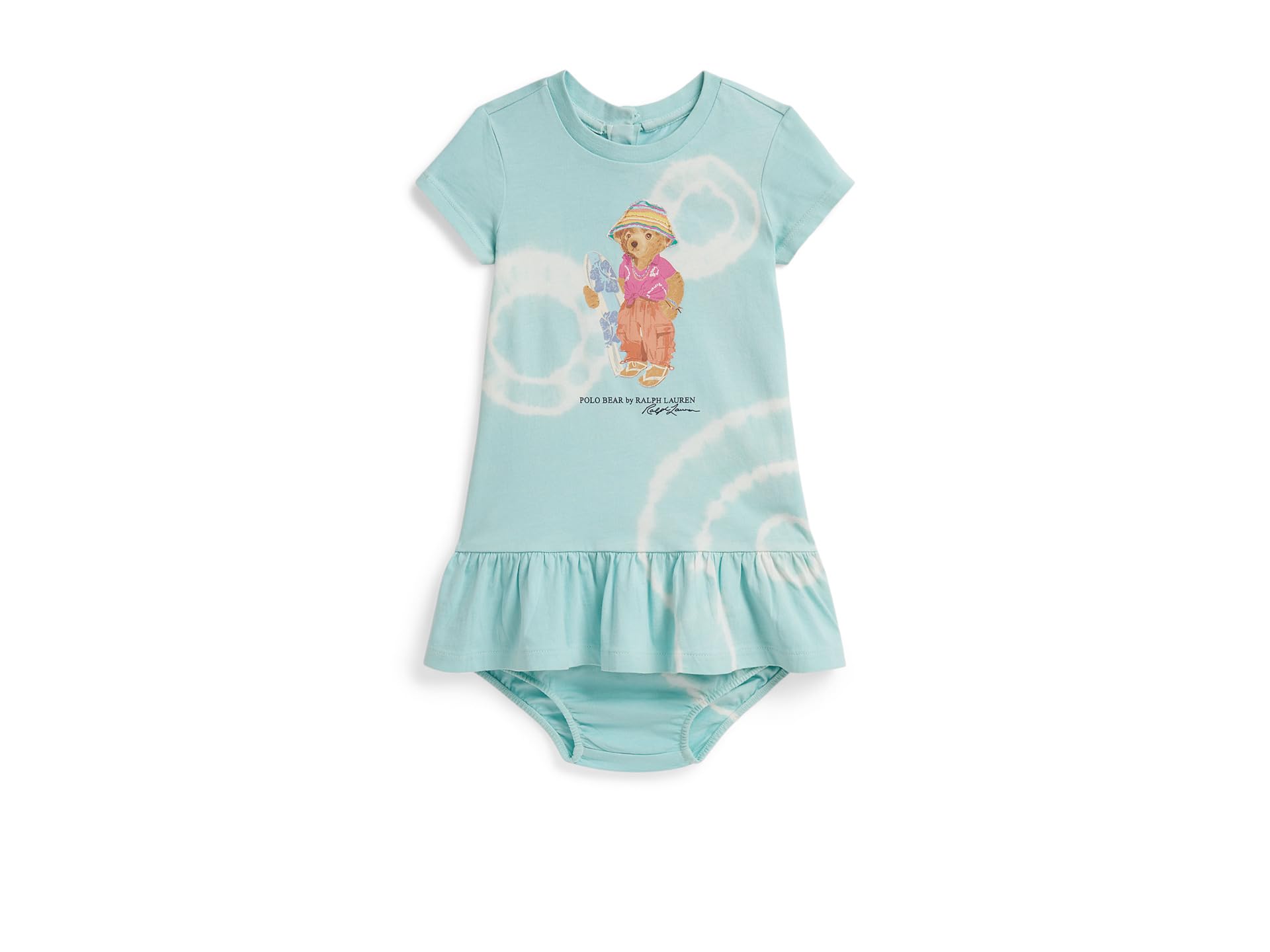 Tie-Dye Polo Bear Cotton Dress & Bloomer (Infant)