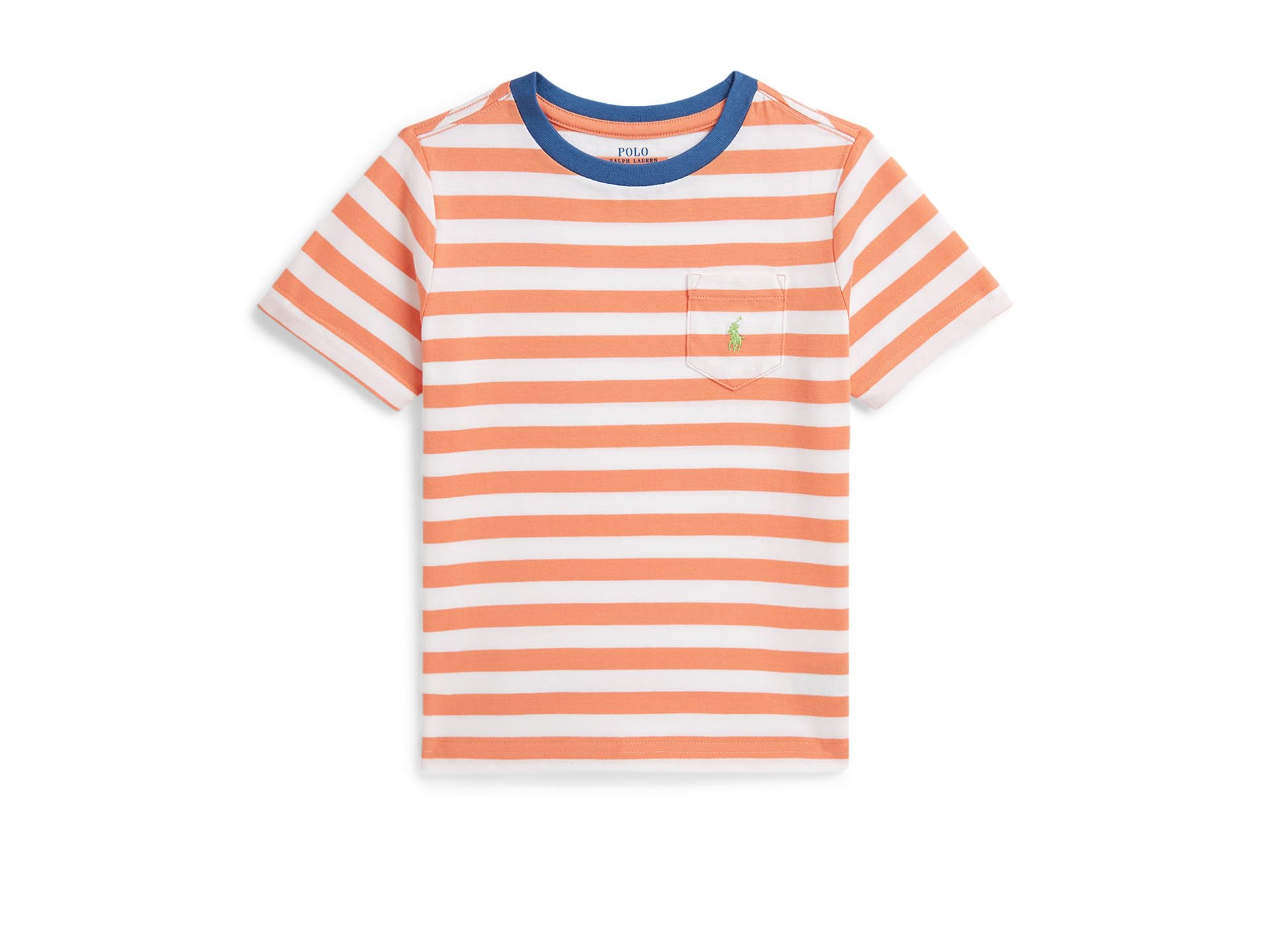 Striped Cotton Jersey Pocket Tee (Toddler/Little Kid)