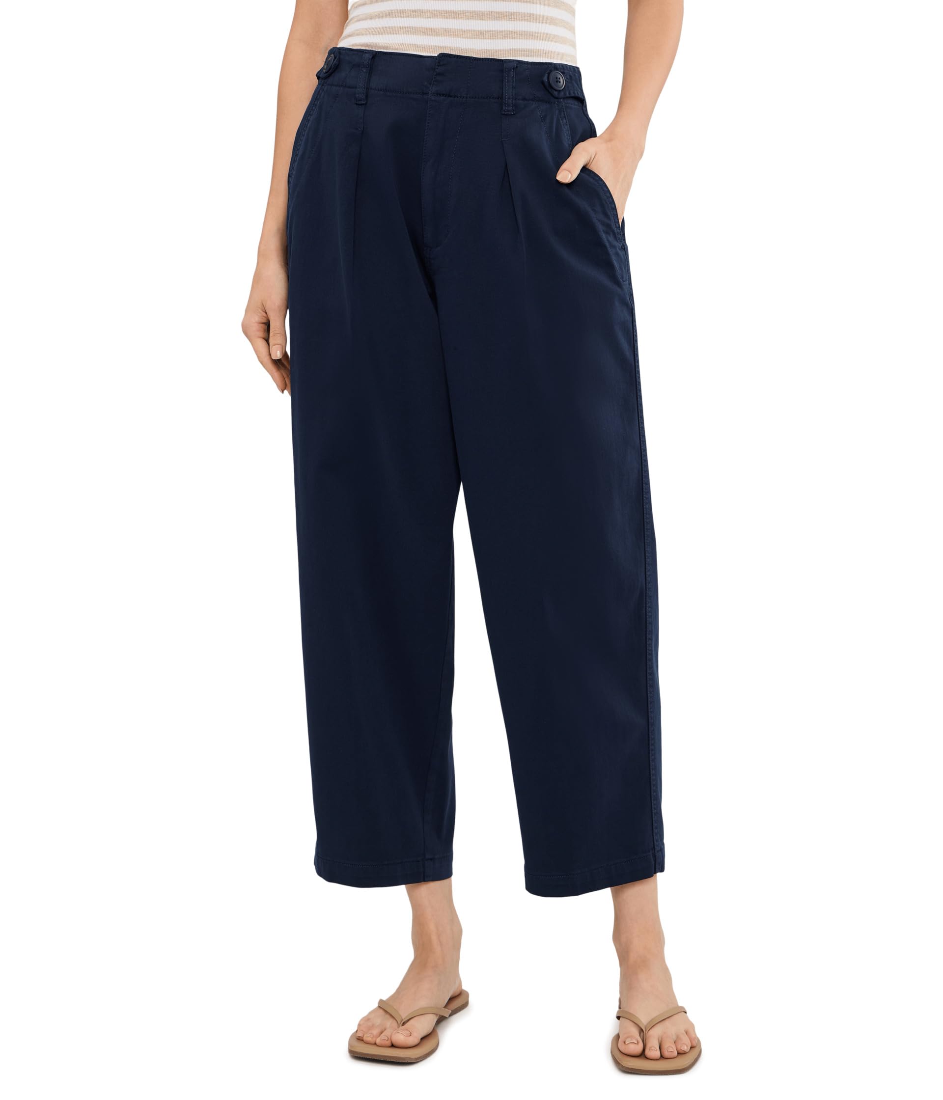 26" High-Rise Tailored Trousers w/ Tab Detail