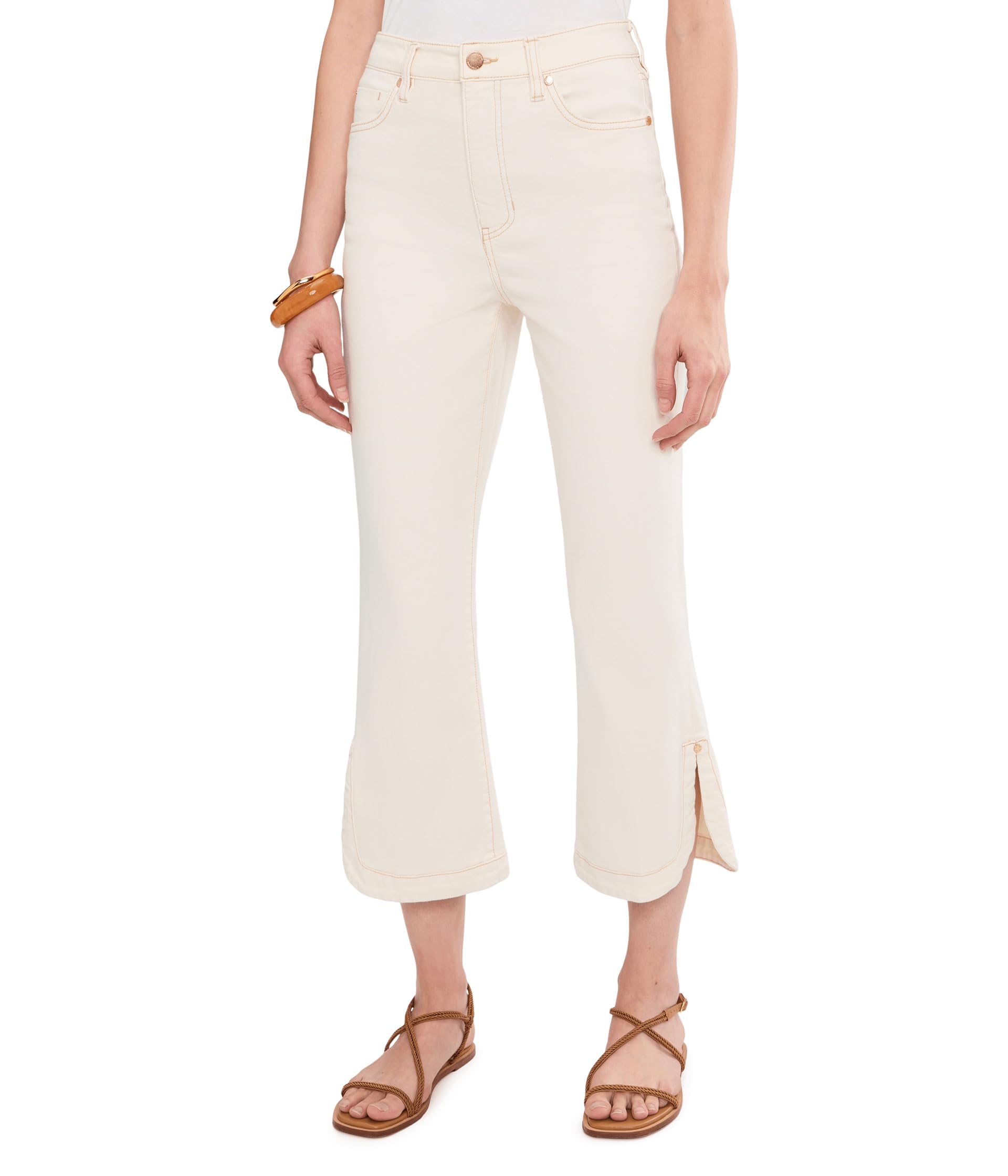 25.5" High-Rise Hannah Crop Flare Jeans w/ Tulip Hem