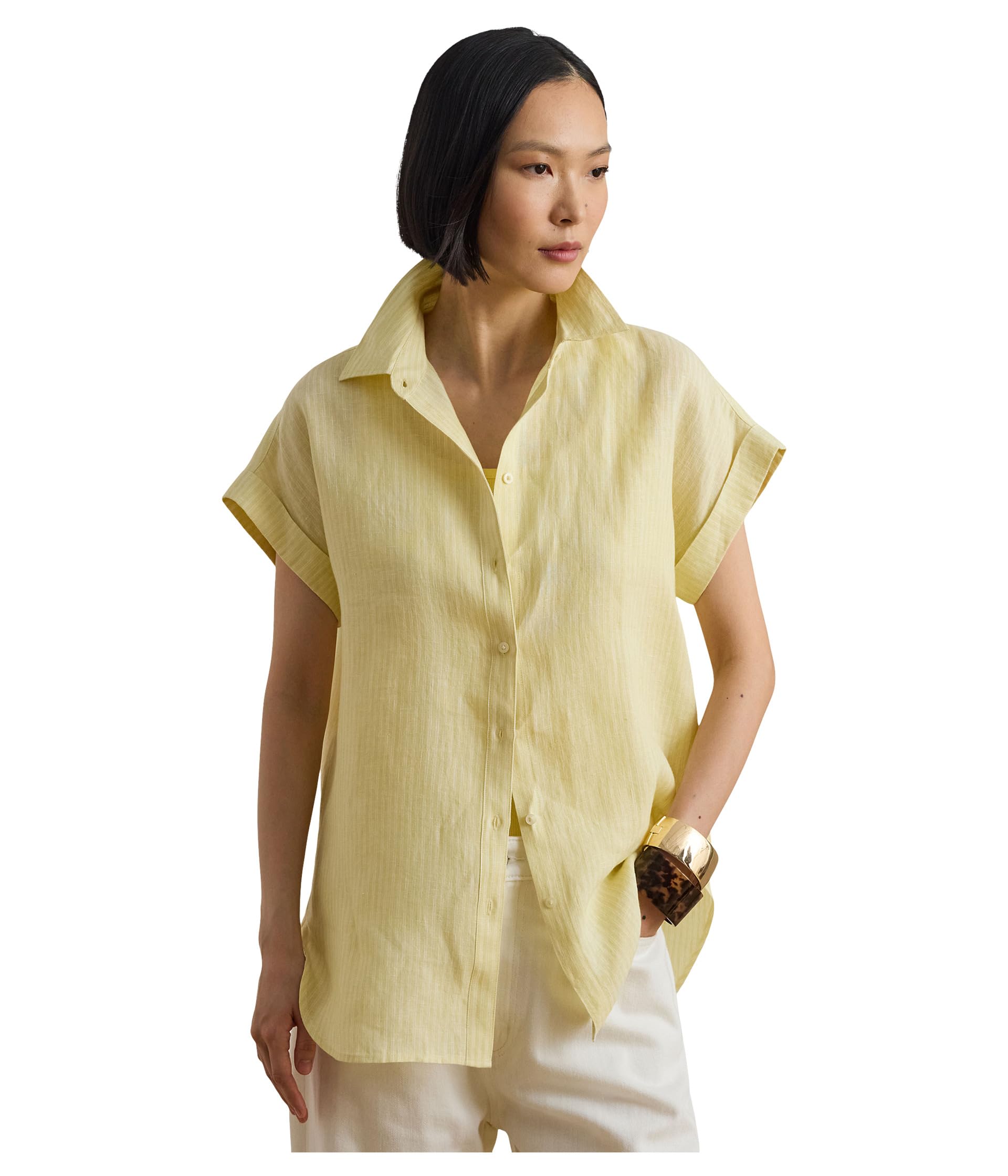 Relaxed Fit Striped Short Sleeve Shirt