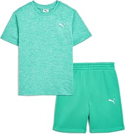 Air Mesh T-Shirt & Fleece Shorts Set (Little Kid/Big Kid)