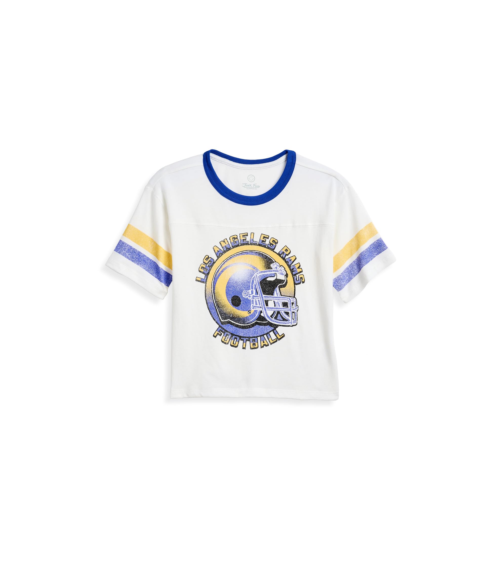 Футболка с полосатым кокеткой NFL Los Angeles Rams (маленький/большой ребенок)