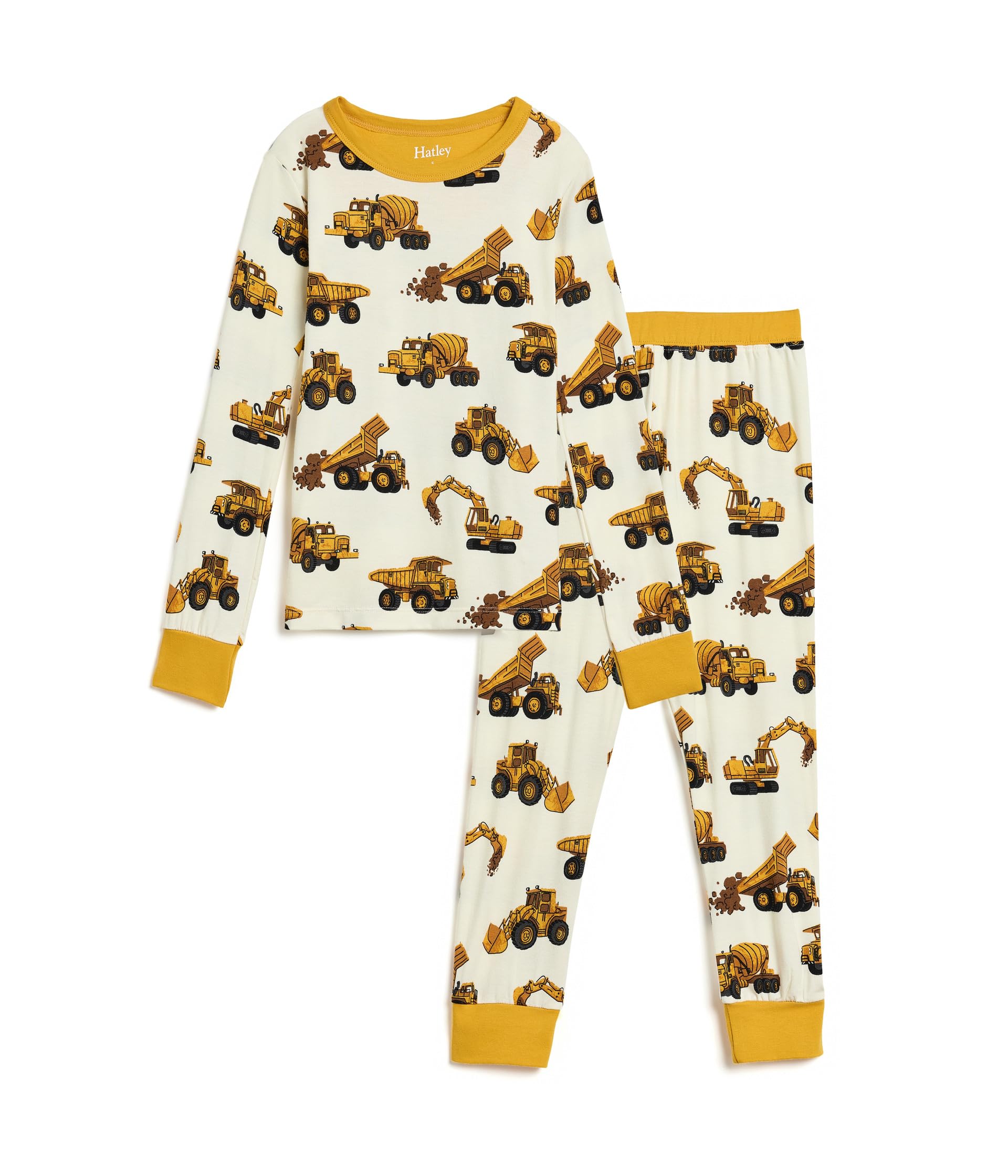 Construction Trucks Bamboo Pajama Set (Toddler/Little Kid/Big Kid)