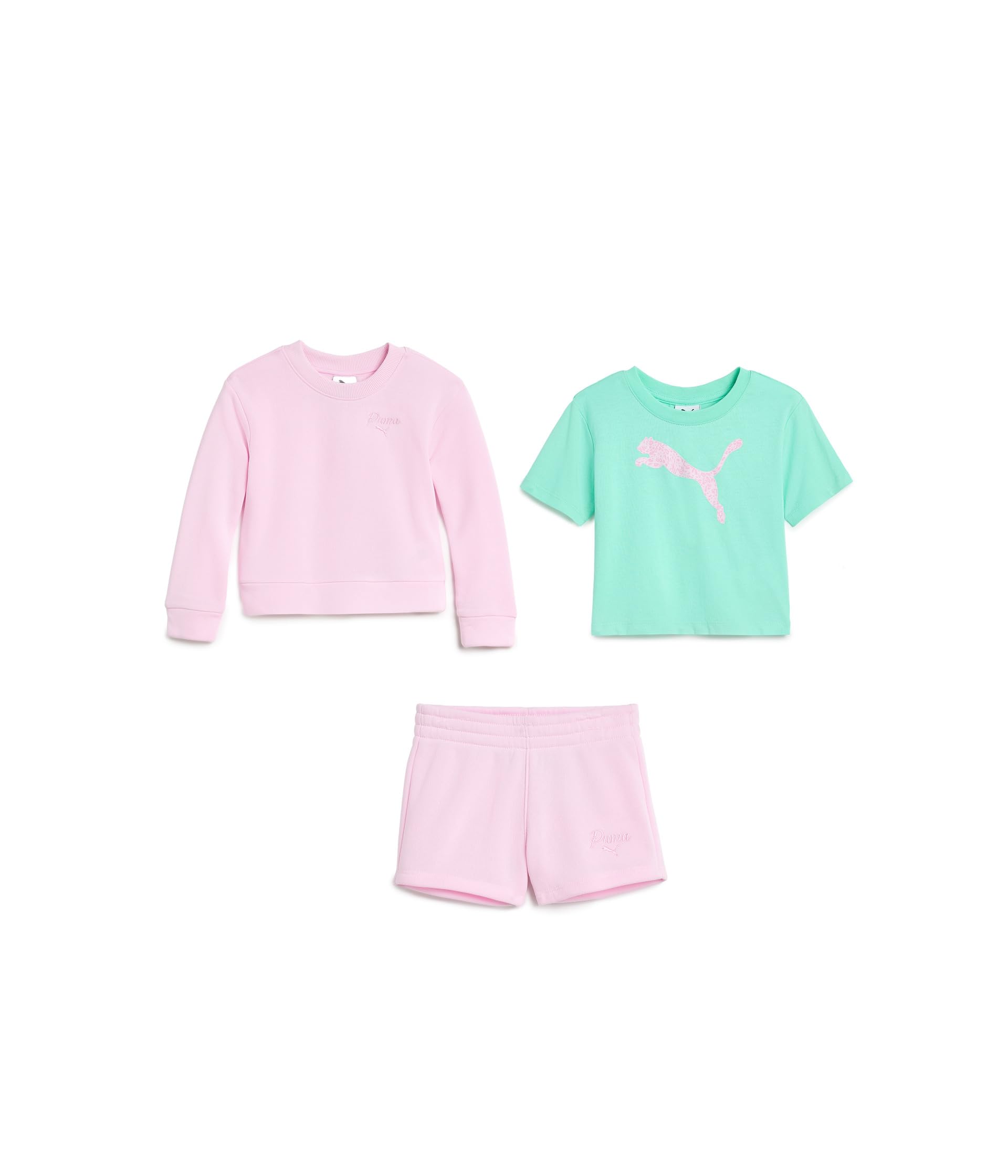 3-Piece Set - Crew Neck T-Shirt & Shorts (Toddler)