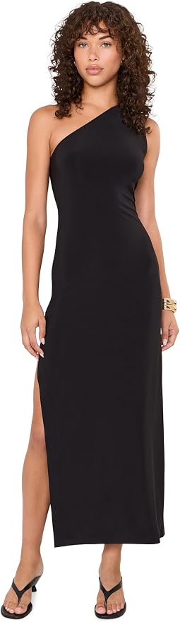 One Shoulder Long Dress w/Side Slit