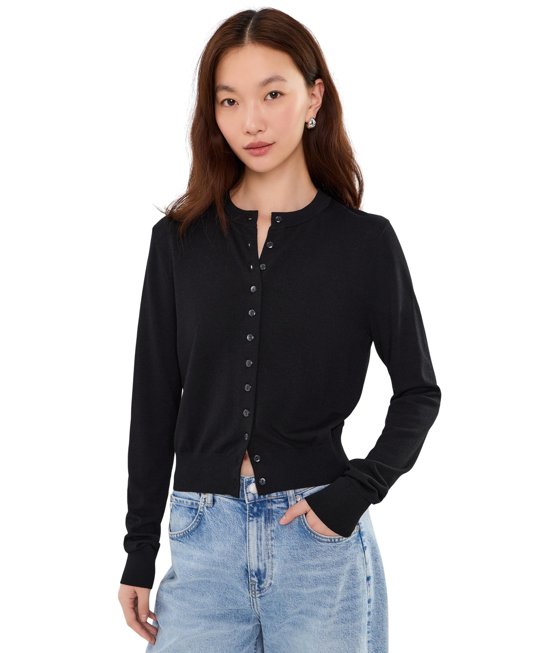 Кардиган Winona Long Sleeve Button Crew Cardi