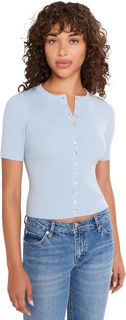 Georgie Elbow Sleeve Button-Down Cardi