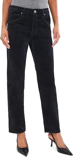 Quinn Corduroy High-Rise Fab Ab Mom Jeans