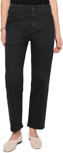 Analeigh Mid-Rise Utility Pants in Sulfur Super Black